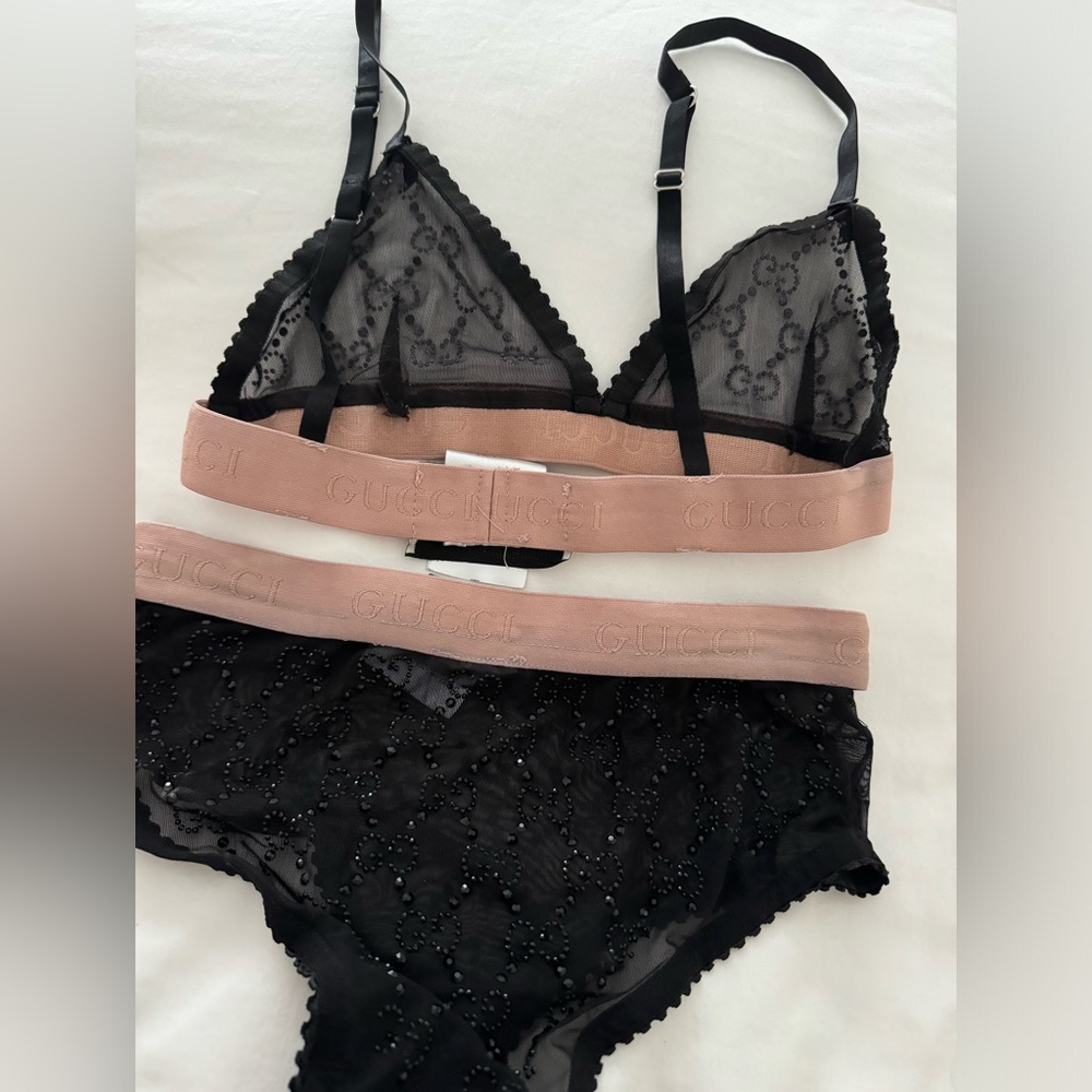 Gucci jeweled bralette and bikini bottom